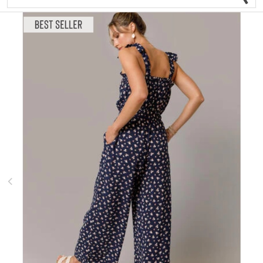 Francesca’s Floral Jumpsuit